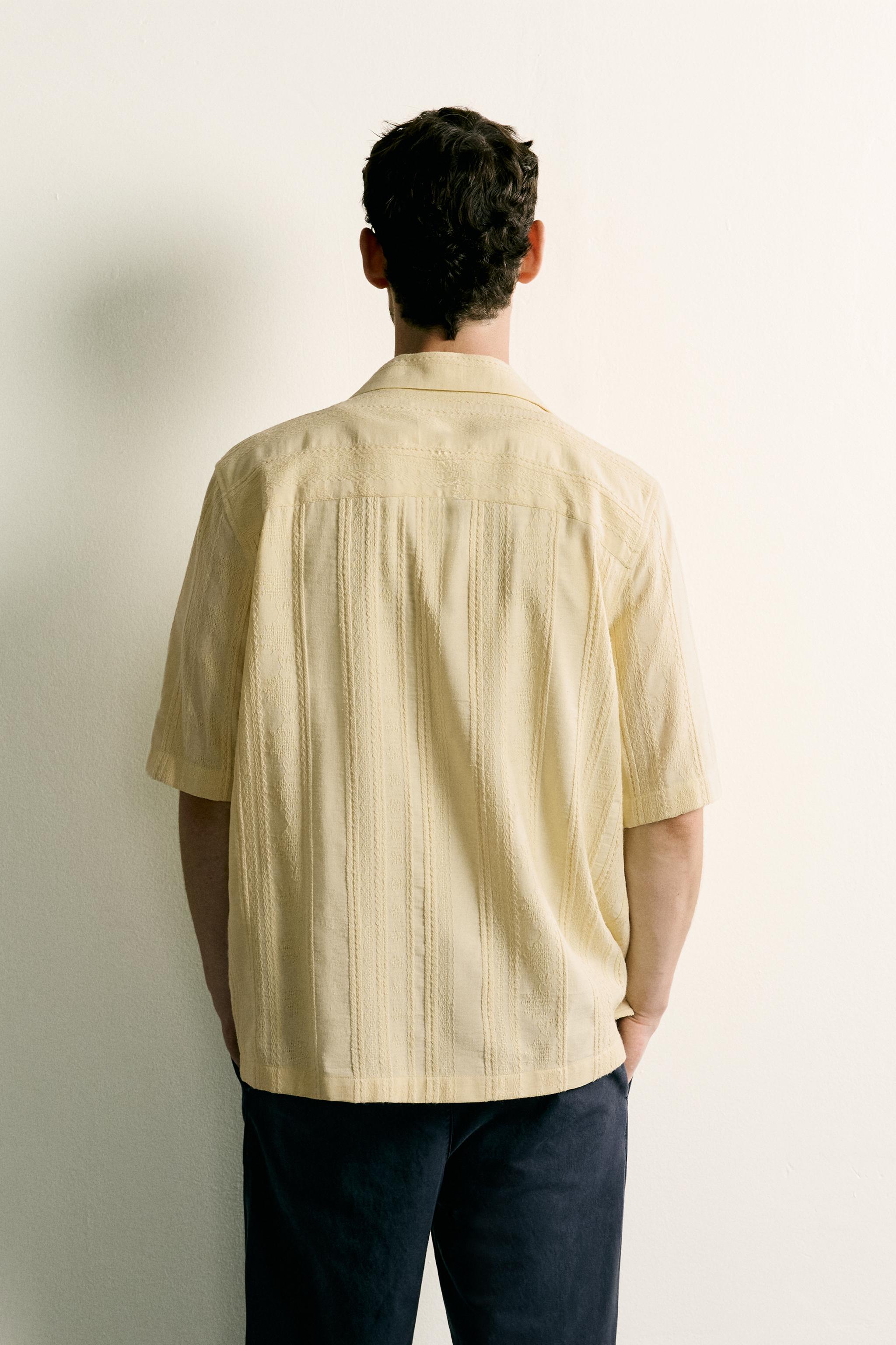 CHEMISE REGULAR FIT JACQUARD RAYURES